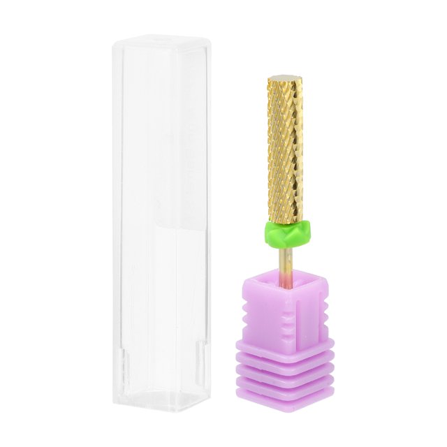 Brocas de taladro para uñas de Unique Bargains, resistentes, de acero de tungsteno para pulido y pelado de uñas, tono dorado, tono rojo, tono verde-C