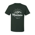 thumbnail image 2 of Matthew 17:20 He Moves Mountains | Mens Christian Graphic T-Shirt, Forest Green, Small, 2 of 3
