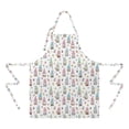 thumbnail image 2 of Easter and Gnomes White Pattern Apron with Pockets, Cotton Linen Waterproof Adjustable Apron for Women, Kitchen Cooking Gardening BBQ Salon Apron, 33x27 Inch, 2 of 6