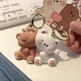 thumbnail image 6 of QHUDLV Cartoon Bear Magnetic Keychain – Couple Gift – Small Pendant, 6 of 8