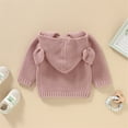 thumbnail image 4 of White Cardigan Toddler Unisex Boy' Girls' Cardigans Sweater V-Neck Long Sleeve Button Soild Cotton Knit Sweaters for 1-8 Years, 4 of 9