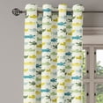 thumbnail image 3 of Ambesonne Animal Grommet Curtain, Crocodile Funny Faces, 50" x 54", Yellow Green Teal, 3 of 6