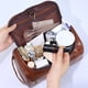 thumbnail image 3 of Artículos de Tocador de Tamaño de Viaje Personalizados para Hombres, Organizador de Viaje Duradero y Elegante para Viajes, Aseo y Cuidado Personal, Artículos de Viaje Esenciales de Cuero Impermeables., 3 of 4