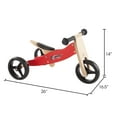 thumbnail image 2 of 2-in-1 Wooden Balance Bike & Push Tricycle- Ride-On Toy for Ages 1-3 by Lil? Rider, 2 of 6