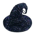 thumbnail image 4 of de Halloween para disfrazarse de adultos, gorro de para escenario, accesorios para disfraz de Lentejuelas moradas, 4 of 8