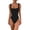 Black, variant on Bodysuits for Women Square Neck Tummy Control Compression Thong Bodysuit Tank Tops Bodysuit Dark Brown S