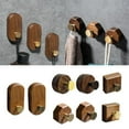 thumbnail image 2 of Wooden Hook Wall Mounted Coat Hat Hanger Decorative Single Wood Coat Towel Rack, 2 of 20