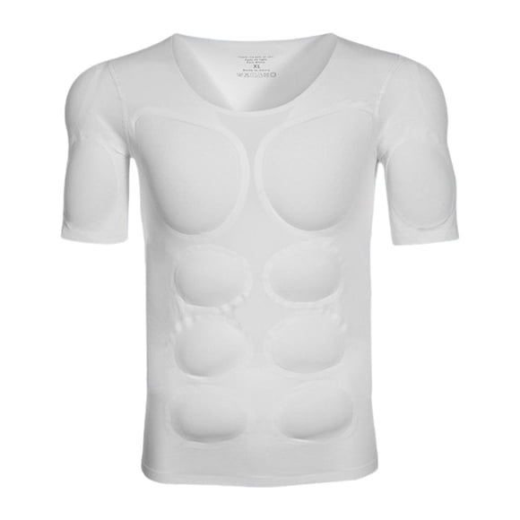 Camiseta con músculos falsos para hombre, camiseta interior para realzar el cuerpo, ideal para disfraces Halloween y año Nuevo. XXL
