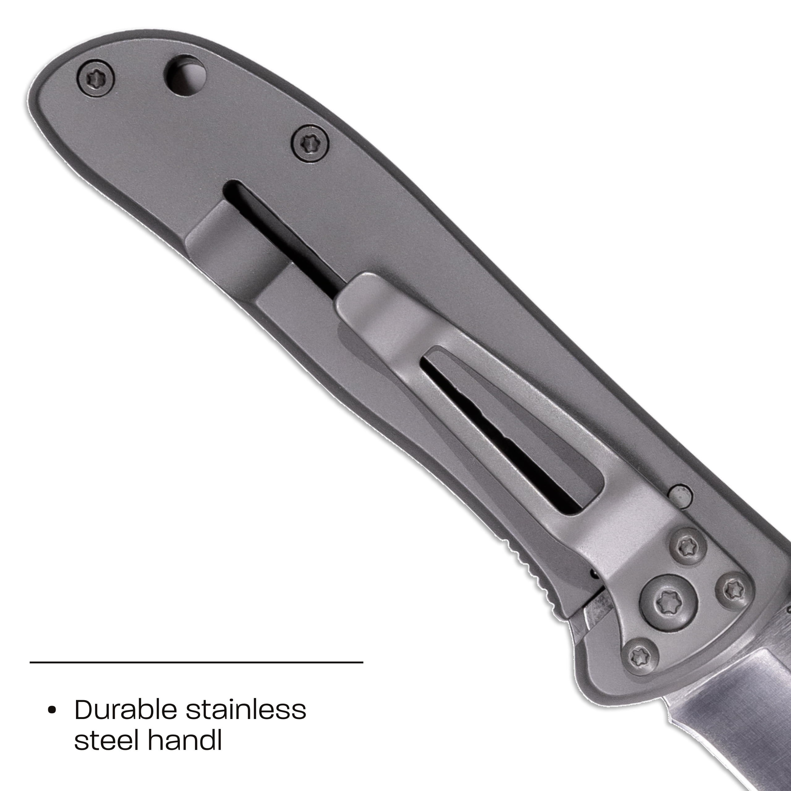 CRKT Drifter Everyday Carry EDC Pocket Folding Knife with Frame Lock: Stainless Steel Plain Edge Blade, Stainless Steel Handle, Pocket Clip, 6450S