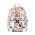 thumbnail image 3 of Chihuahua and Flower Florals Backpack for School,Cute School Bag,Schoolbag with Adjustable Shoulder Straps & Padded Back,15"x11.42"x5.5", 3 of 6