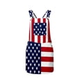 thumbnail image 3 of Likimi Toddler Kids Girls Suspenders Dress For Independence Day Square Neck Sleeveless Patriotic Printed Summer Fashionable Dresses Blue Size 8-9 Years, 3 of 7
