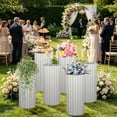 thumbnail image 5 of Roman Column Pedestal Foldable Cardboard Cylinder Stands,Paper Display Stands,Strong Load Bearing Capacity,For Catering Jewelry Wedding，Party Banquet Decor White, 5 of 5