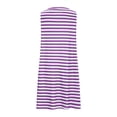 thumbnail image 7 of NXMZXB Summer Dresses for Women 2025 Loose Fit Casual Striped Sundresses Beach Cover Ups Sleeveless Crewneck Tshirt Swing Dress with Pockets Purple L, 7 of 7