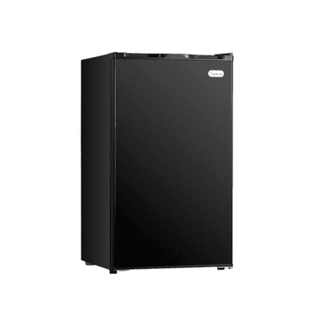Impecca RC-1448K 20 Compact Refrigerator with 4.4 cu. ft. Capacity Reversible Door Glass Shelves and Mechanical Temperature Control in Black