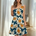 thumbnail image 2 of Tnhcen Women's Sleeveless Printed Pocket Nightgown Sleepwear, 95% Polyester 5% Spandex Soft Stretchy Pajama Dress with Loose Fit, Casual Nightdress for Women S-2XL, 2 of 7