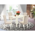 thumbnail image 2 of East West Furniture Norden 5-piece Wood Dining Set in Linen White/Cream, 2 of 6
