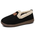 thumbnail image 4 of Black Women'S Cozy Slip-On House Shoes With Round Toe Plush Lining Comfortable Flat Soles For Indoor And Outdoor Casual Wear, 4 of 8