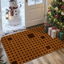 2x3 Entryway Rug Bathroom Rugs for Front Door Bedroom Kitchen, Washable Vintage Print Carpet, Floor Mat with Non Slip Backing