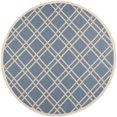 thumbnail image 1 of Safavieh Courtyard Blue Indoor Outdoor Rug - Round 7'10", 1 of 4