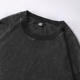 thumbnail image 4 of Vintage Oversized Crew Neck Sweatshirt for Men Long Sleeve Shirt Basic Solid Color Tee Acid Wash Shirt Pullover Top, 4 of 8