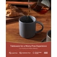 thumbnail image 2 of Famiware Star 4-Piece Stoneware 12 oz Coffee Mug Set, Matte Black, 2 of 7