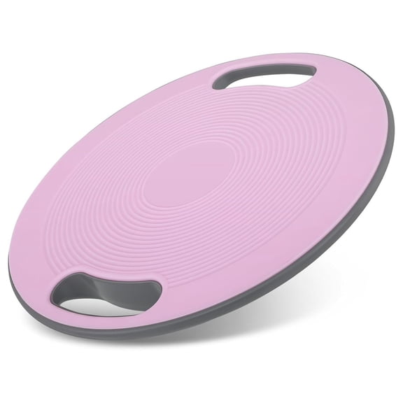 Wobble 15.5" Aerobic Step Platform Balance Board with Non-skid Tpr Bump Surface, 360 Rotation for Stability Training, Versatile Home Gym Exercise Workout Step Aerobics Platform Pink