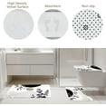 thumbnail image 7 of Mid Century Boho 4Pcs Bathroom Shower Curtain Sets Abstract Aesthetic Sun Modern Bathroom Decor Set with Rugs and Accessories Minimalist Toilet Lid Rug, Contour and Bath Mat with 12 Hooks, 7 of 7