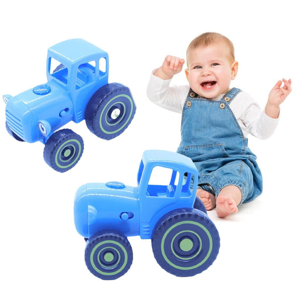 Blue Farm Tractor Toy Vehicle Car Toy Blue Farm Tractor Equipment Toy V5O8