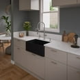 thumbnail image 4 of Black Matte Smooth Apron 30" x 18" Single Bowl Fireclay Farm Sink, 4 of 9
