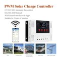 thumbnail image 2 of Smart Solar Charge Controller Charger 12V 24V 48V Automatic Regulator 10A 30A 60A PWM Solar Panel Battery Charger With App, 2 of 6