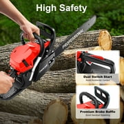 TFCFL 58cc 2-Stroke Gasoline Chainsaw 20 Bar with Chain Brake, 2.6KW Power Engine
