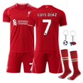 thumbnail image 1 of 2025/26 Liverpool Home #7 Luis Diaz Soccer Jersey Kits, 1 of 3