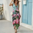 thumbnail image 6 of Flamingo Pattern Sleeveless Dress Female Clothing Dress Women Summer 2025 Dress, 6 of 7