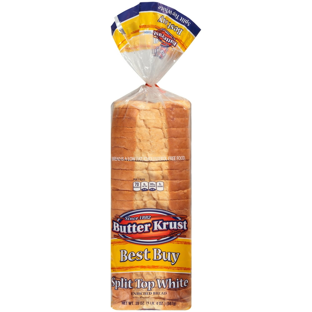 ButterKrust® Split Top White Enriched Bread 20 oz. Bag