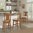 thumbnail image 3 of iNSPIRE Q Eleanor Panel Back Counter ight Wood Swivel Chair by  Classic, 3 of 5