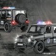 thumbnail image 5 of 1: 32 G800 alloy police car simulation sound and light feedback off-road vehicle model children's ornament toy, 5 of 7