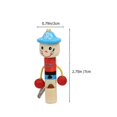 thumbnail image 3 of 4Pcs Cartoon Wooden Pirate Whistles Pirate Whistle Keychains Noisemaker Toys, 3 of 4