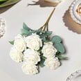 thumbnail image 1 of Decoración Del Hogar Ramo de 7 rosas artificiales realistas con tallos para centros de mesa de boda y decoración del hogar (blanco, 1 pieza) Rkxzt, 1 of 9