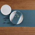 thumbnail image 2 of Solino Chemin de Table 108 Pouces de Long - 100 % Lin Pur Bleu Paon 14 x 108 Pouces pour l'Été - Fête, 2 of 6
