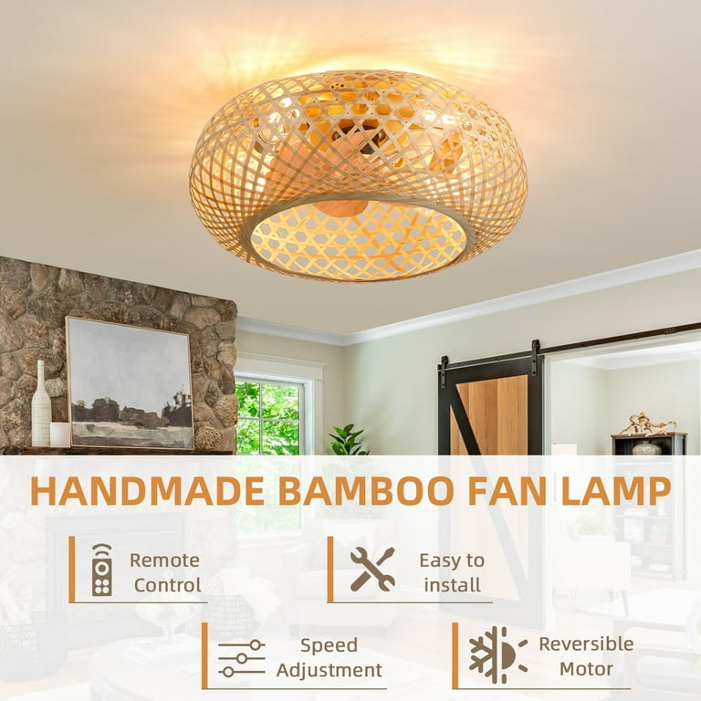 Ceiling fan bamboo deals