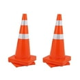 thumbnail image 1 of Bingirl 12 Pack Traffic Safety Cones 28 inch, PVC Orange Cones with Reflective Collars, Parking Training Road Caution Plastic Cones, 1 of 8