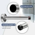 thumbnail image 2 of KOLAKO Door Stopper, 6 inch Long Door Stop for Wall, Stainless Steel Doorstop with Rubber Bumper, Baseboard Mount Door Holder Protector, Silver, 2 of 7
