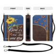 thumbnail image 4 of Kuiaobaty Sunflower Butterfly Print Bible Covers for Women Men God is Within Her PU Leather Bible Case Bag Tote Bag with Handle and Shoulder Strap, Zippered Church Bag Bible Carrying Accessories, M, 4 of 7