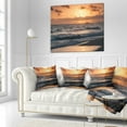 thumbnail image 2 of Designart Colorful Sunrise over Atlantic Ocean - Beach Photo Throw Pillow - 16x16, 2 of 4