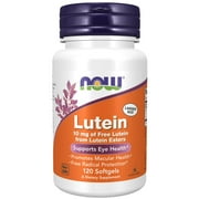 NOW Supplements, Lutein 10 mg with 10 mg of Free Lutein from Lutein Esters, 120 Softgels