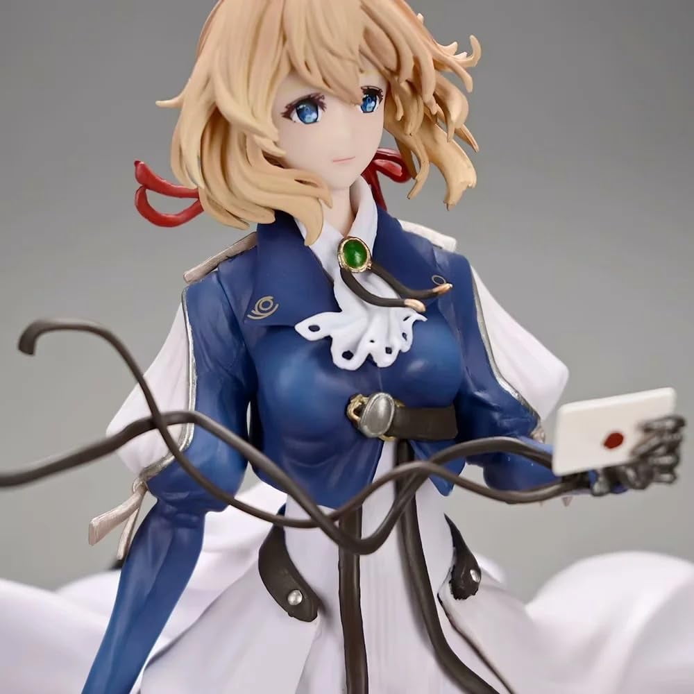 Violet Figure Standing Suitcase Violet Evergarden Action Figures 25cm/9.8inch PVC Anime Cartoon Manga Game Model Statue Collectible Craft Gift