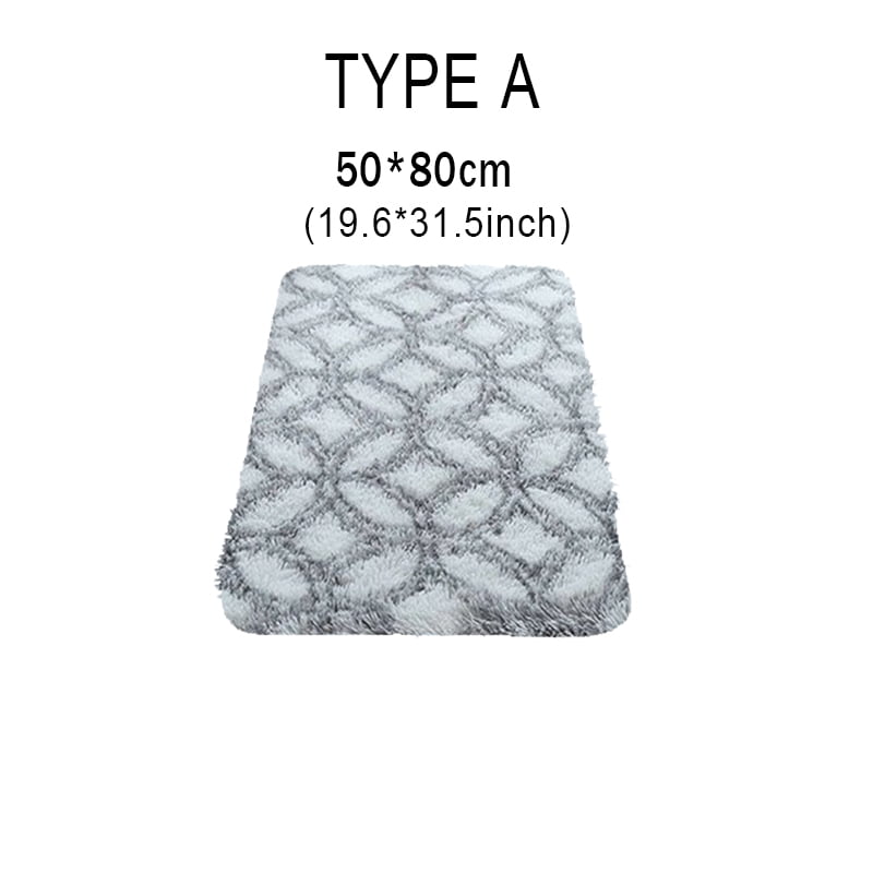 Fluffy Area Rugs, Light Gray Shag Rug for Bedroom, Plush Furry Rugs for