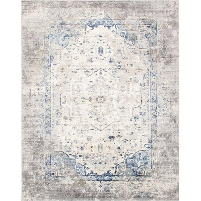 Pasargad Home PD-169B 8x10 8 x 10 ft. Efes Design Power Loom Area Rug, Light Grey