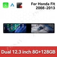 thumbnail image 3 of ZWNAV Dual 12.3 inch Screen Car Radio For Honda Fit 2008-2013 Android GPS Navigation Multimedia Video Player Stereo Receiver Head Unit, 3 of 15