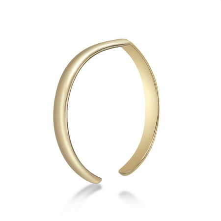 10k Yellow Gold Adjustable Open Chevron Band Toe Ring for Women Classic One Size Fits Most Toes 3 mm Wide by Lavari Jewelers